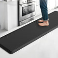 TranquilRelax Extra Large Kitchen Mat Rug, Floor Comfort Mat with Non-Slip Bottom, Waterproof & Stain Resistant & Easy Clean, Standing Desk Mat for Kitchen, Sink, Office (17.3''x60'', Black)