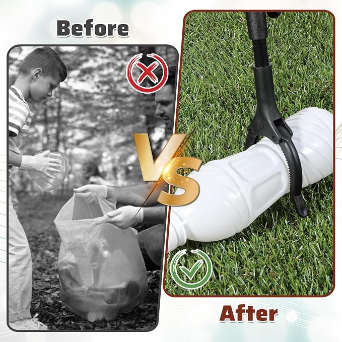 Gjinxi Grabber Reacher Tool Trash Grabbers Tool 11" Grabber with Anti-Slip 360° Rotating Jaw Non-Slip Ergonomic Handle Reacher Grabbers Pickup Tools for Sanitation Workers Gripping Various Objects