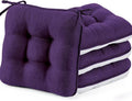 BETU Chair Cushions for Dining Chairs Set of 4,3.5" Thick Kitchen Table Chair Pads with Ties,Non Slip Backing and Covers, Seat Cushion for Dining Room,Bar,Patio Chairs,15.5"X15.5"X3.5",Dark Purple