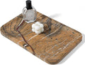 Koville Marble Tray, 12"x8" Natural Marble Vanity Tray for Countertop Bathroom Kitchen Dresser, Decorative Catchall Trays for Perfume Jewelry, Rectangular Stone Serving Tray(Rainforest Gold)
