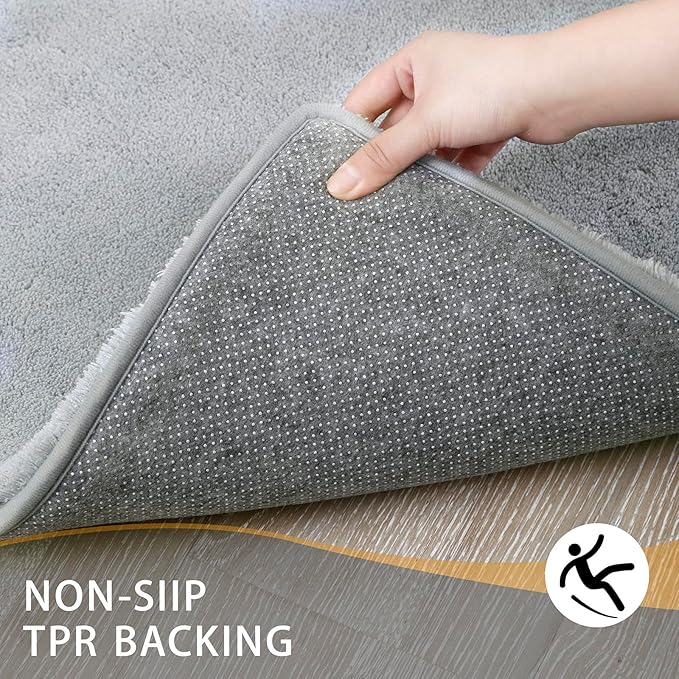 MINIDEAR Bathroom Rugs 60x20 Dark Gray - Thick Memory Foam Bath Mat, Ultra Soft & Plush Fluffy, Non-Slip, Quick Dry, Absorbent Washable Floor Microfiber Mat for Tub, Home Decor Accessories
