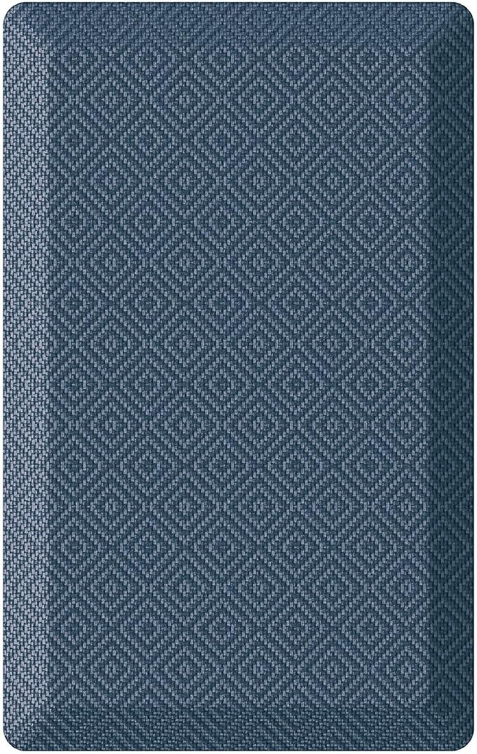 Ophanie Kitchen Mats for Floor, 3/4 inch Thick, 17x24 Anti Fatigue Cushioned Mat, Kitchen Rugs, Waterproof, Comfort Ergonomic Standing Mat for Office, Home, Sink, Blue Non-Slip Ridged Bottom