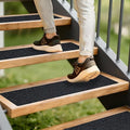 LifeGrip Anti Slip Traction Treads (15-Pack), 8 inch X 32 inch, Best Grip Tape Grit Non Slip, Outdoor Non Skid Tape, High Traction Abrasive Adhesive for Stairs Step, Black