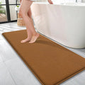 OLANLY Thick Memory Foam Bathroom Runner Rugs 47x17, Extra Soft Absorbent Long Bath Rug, Quick Dry Bath Mats, Non-Slip, Machine Washable Mat for Bathroom, Tub and Shower, Home Decor Accessories, Ochre
