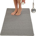 Anti Slip Shower Mat - Non Slip Shower Mats for Inside Shower - Large 47x24 Loofah Shower Floor Mat Non Slip - Bath Mat for Shower - Secure Mat Without Suction Cups (47x24 Gray)