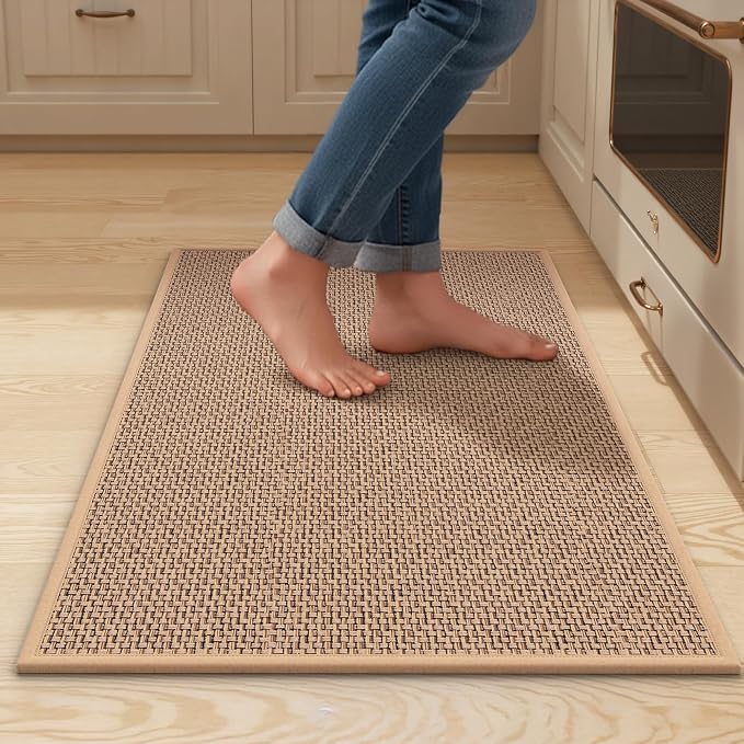 Kitchen Mats for Floor - Kitchen Rugs Non Slip Washable 20"x32", Beige