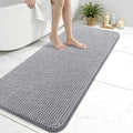 Arotive Bathroom Rugs 47" x 17", Ultra Soft Absorbent Chenille Bath Rugs, Non-Slip Rubber Backing, Machine Washable Bath Mats for Bathroom Floor, Tub and Shower, Home Decor Accessories, Grey