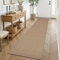 KOZYFLY Boho Runners for Hallways 2x8 ft Washable Kitchen Runner Non Slip Rubber Backed Hall Runners Cotton Entryway Runner Rugs for Indoor Backdoor Bedroom Kitchen, Orange Beige/Tan/Brown