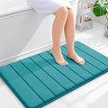 OLANLY Memory Foam Bath Mat 35x24, Super Soft Absorbent Bathroom Rugs, Quick Dry, Machine Washable Shower Floor Rugs, Bathmat Carpet, Bathroom Home Decor Accessories, Deep Lake
