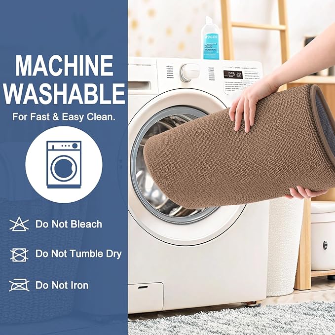 OLANLY Thick Memory Foam Bathroom Runner Rugs 70x24, Extra Soft Absorbent Long Bath Rug, Quick Dry Bath Mats, Non-Slip, Machine Washable Mat for Bathroom, Tub and Shower, Home Decor Accessories, Mocha