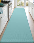 DEXI Kitchen Floor Mats Cushioned Anti Fatigue, 23x86, Large Long Standing Runner Rug Waterproof, Comfort Memory Foam Padded for Front Sink Laundry, Turquoise