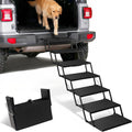 Foldable Dog Car Steps - Upgraded Non-Slip Pet Stairs for Large Dogs, Portable Metal Frame Dog Ramps for High SUV, Truck and Cars, Lightweight Pet Ladder with High Load-Bearing Capacity (7 Steps)