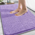 OLANLY Bathroom Rugs 34x21, Extra Soft Absorbent Chenille Bath Rugs, Rubber Backing Quick Dry, Machine Washable Bath Mats for Bathroom Floor, Tub and Shower, Home Decor Accessories, Lavender