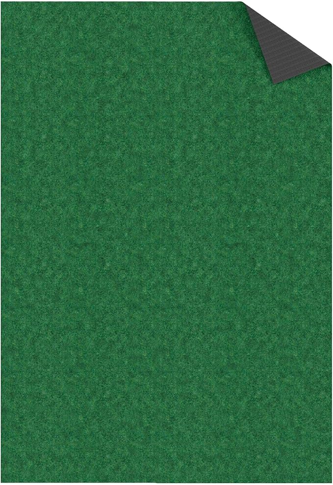 Ottomanson 5' x 6'6" Mud Mat Area Rug Carpet - Non-Slip, Dirt Trapping for Indoor & Outdoor Use - Ideal for Entryway, Garage, Kitchen, Patio & High-Traffic Areas, Green