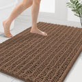 Smiry Bathroom Rugs Mat 40x32, Extra Soft Absorbent Chenille Bath Rugs, Non Slip Rubber Backing Machine Washable Quick Dry Bath Mats for Bathroom Floor, Tub, Shower, Home Decor Accessories, Mocha