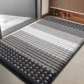 Kitinjoy Indoor Outdoor Door Mat, 40x32 Non-Slip Absorbent Dirt Trapper, Low-Profile Washable Inside Entrance Front Floor Mat, Sturdy Soft Entry Dotted Ombre Doormats for Entryway, Grey