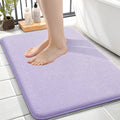 OLANLY Thick Memory Foam Small Bathroom Rugs 24x16, Extra Soft Absorbent Bath Rug, Quick Dry Bath Mats, Non-Slip, Machine Washable Carpet for Bathroom, Tub and Shower, Home Decor Accessories, Lavender