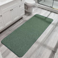 Bosap Bath Mat,Ultra Thin Bathroom Runner Rugs,Large Bath Mats for Bathroom,Quick Dry,Non-Slip,Machine Washable,Low Pile,Bath Rug,Shower Outside,Sink,Home Decor Accessories.Green,2'x6'(24x72inch)