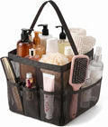 Mesh Shower Caddy Portable for College Dorm Room Essentials, Large Capacity Shower Caddy Dorm Bag with 9-Pockets, Quick-Dry Toiletry Organizer for Gym Beach Camping Travel Bathroom, Black