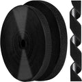 0.75 Inch x 82 Feet Black Self Adhesive Hook and Loop Tape Sticky Back Fastening Roll, Nylon Self-Adhesive Heavy Duty Strips Fastener for Home Office School Car and Crafting Organization - Black