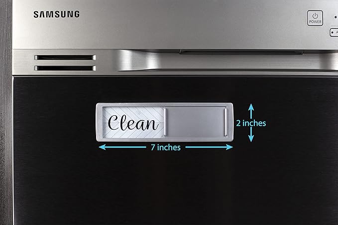 Dishwasher Magnet Clean Dirty Sign, Clean Dirty Magnet for Dishwasher, Rustic Farmhouse Kitchen Decor, Magnetic Dish Washer Sign Indicator, Sliding Rustic Dish Washer Signs, Black & White Parquet