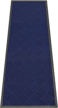 Indoor Outdoor Door Mat, 6’x 2' Doormat for Entryway, Rubber Backing Non Slip Front Door Mat Outside Entrance, Super Absorbent Commercial Floor Mat for Home Office, Blue