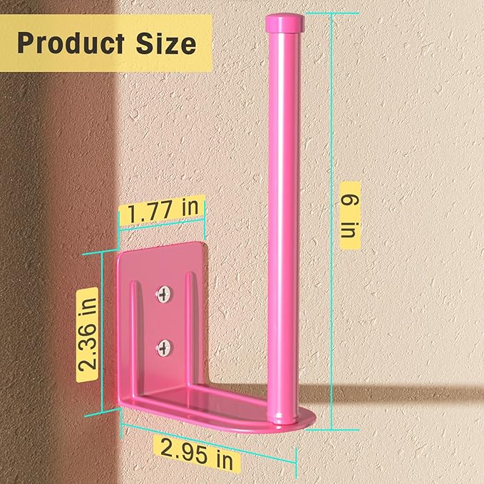 Durmmur 2 Pack Hat Racks for Baseball Caps, Stainless Steel Hat Organizer for Baseball Cap, Hat Holder Storage Organizer, Hat Hanger Strong Adhesive/Wall Drilled for Door, Bedroom, Closet(Pink 6 in)