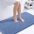 OLANLY Large Bathroom Rugs 40x24, Soft Absorbent Chenille Bath Rugs, Rubber Backing Quick Dry, Machine Washable Bath Mats for Bathroom Floor, Tub and Shower, Home Decor Accessories, Cornflower Blue