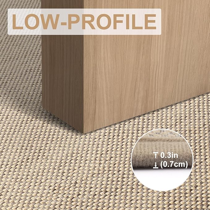LEKEEPGO Door Mat 36"x59", Non Slip Door Mat Indoor Entrance, Rubber Backing Front Indoor Door mats Washable Absorbent Low-Profile Doomat Large Entryway Entry Resist Dirt Inside Door Mats, Khaki