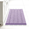 Bcoimo 48x30 Chenille Bath Mat – Non-Slip with Backing Bath Rug Ultra-Absorbent and Machine Washable Bathroom Mat Quick-Dry Design. Ideal for Bathroom Shower and Tub Areas