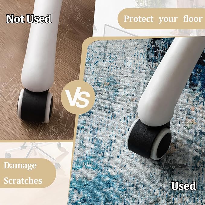 Office Chair Mat for Hardwood Floor, 72"x48" Easy Glide Computer Chair Mat Protector for Rolling Chair Under Desk Rug Nonslip Backing, Machine Wash
