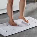 Webos Bathtub Mat Non Slip: Soft Safety Foam Bath Mat for Tub Suitable for Families Extra Large 17 X 36Inch with Drain Holes and Suction Cups Massage Tub & Shower Mat for Bathroom (White)