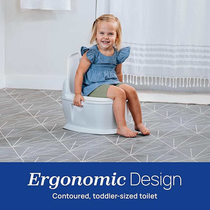 Chicco Toddler Training Toilet with Flip-Up Seat and Lid, Easy-Clean Surfaces, Adjustable Soft-Flex Spray Shield, Flashing Lights and Flushing Sounds, For children up to 60 lbs.