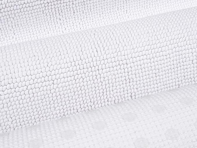 Cotton Paradise 100% Cotton Turkish Bathmat Rug, Soft Absorbent Quick Dry Non Slip, 20x34 Bathmat Rug, Snow White