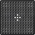Black Square Shower Bathtub Mat Non Slip 21x21 Inch, Soft Bath Mat for Inside Shower Tub, Shower Stall Mats for Bathroom Floor, Big Suction Cups Drain Holes, Easy Washable and Dry, BPA-Free