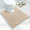 Yimobra Toilet Rug U Shaped Washable 24x20 Inch - Ultra Soft Absorbent Chenille Bath Rugs for Toilet, Quick Dry & Machine Washable, Non Slip Contour Bathroom Mat, Light Brown