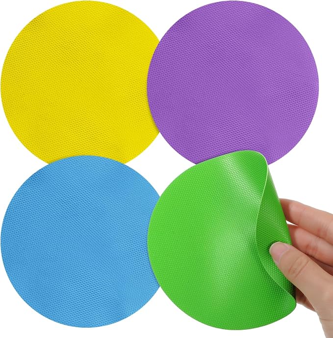 Gjinxi 4PCs Rubber Jar Openers, Multi-Function Bottle Opener Gripper Pad for Seniors with Arthritis Weak Hands, Non-Slip Jar Grippers for Easy Opening Jars, Kitchen Easy Top Opener Tool