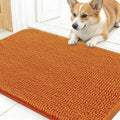 OLANLY Dog Door Mat for Muddy Paws 30x17, Absorbs Moisture and Dirt, Absorbent Non-Slip Washable Doormat, Quick Dry Chenille Mud Mat for Dogs, Entry Indoor Entryway Carpet for Inside Floor, Clay