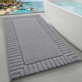 LUMI Bathroom Rugs Non Slip with Rubber Backing, Extra Soft Plush Microfiber Bath Rug Absorbent, Machine Washable Bath Mat Quick Dry for Tub, Shower, Hotel, Dark Grey, 24"x43"
