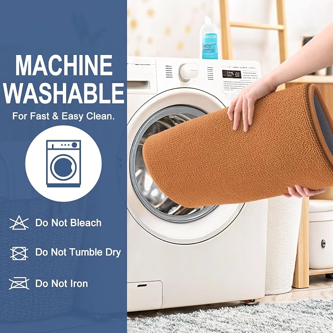 OLANLY Thick Memory Foam Bathroom Runner Rugs 44x24, Extra Soft Absorbent Long Bath Rug, Quick Dry Bath Mats, Non-Slip, Machine Washable Mat for Bathroom, Tub and Shower, Home Decor Accessories, Clay