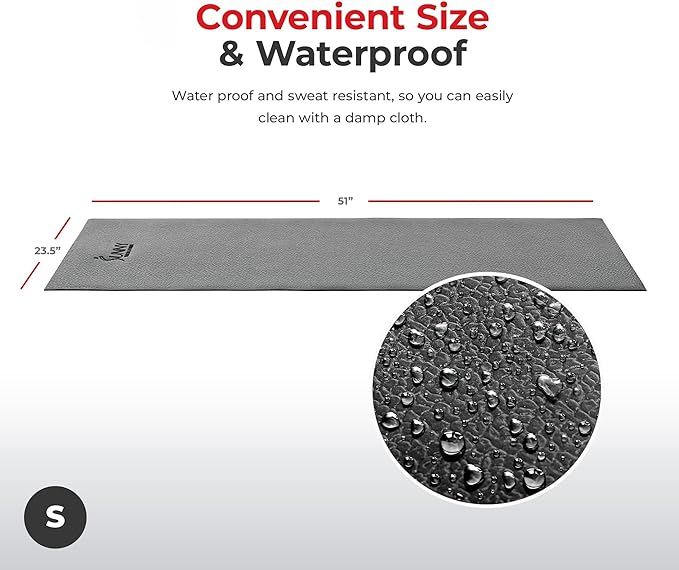 Sunny Health & Fitness Equipment Mat – Multiple Size Options – Non-Slip Floor Protection Pad for Treadmill, Bike, Elliptical, Yoga or Standing Desk and other Exercise Equipment