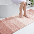 OLANLY Bathroom Runner Rugs Mat 70x24, Extra Soft Absorbent Microfiber Bath Rugs, Rubber Backing, Quick Dry, Washable Long Bath Mats for Bathroom Floor, Tub and Shower, Home Decor Accessories, Peach