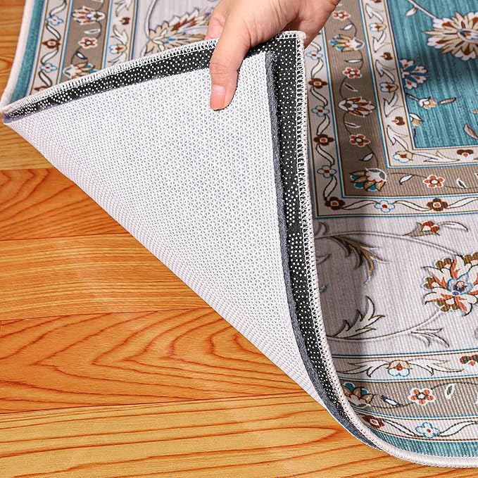 Waterproof Rug Pad 9x12 Ft, 1/4" Thick Under Area Carpet Padding, Non Slip Felt Rug Pads for Hardwood Floors, Protective Underlay Keeps Rugs in Place Without Wrinkles