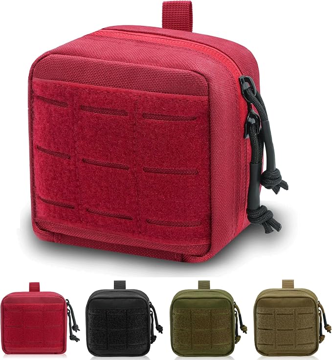 2 Pack Small Admin Pouch, 1000D Tactical Molle Mini Tool EDC Waist Belt Pouches Bag for Vest Backpack