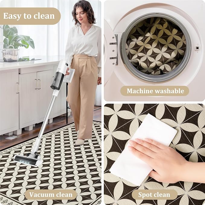 Office Chair Mat for Hardwood Floor, 72"x48" Easy Glide Computer Desk Mat Protector for Rolling Chair Under Desk Rug Nonslip Backing, Machine Wash, (Modern)