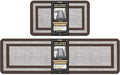 Mattitude Kitchen Mats Set of 2 Cushioned Rugs Anti-Fatigue Mats for Kitchen Floor,Waterproof Non-Slip Mats and Rugs Set for Office,Floor,Laundry 17.3"×29"+17.3"×59",Chocolate