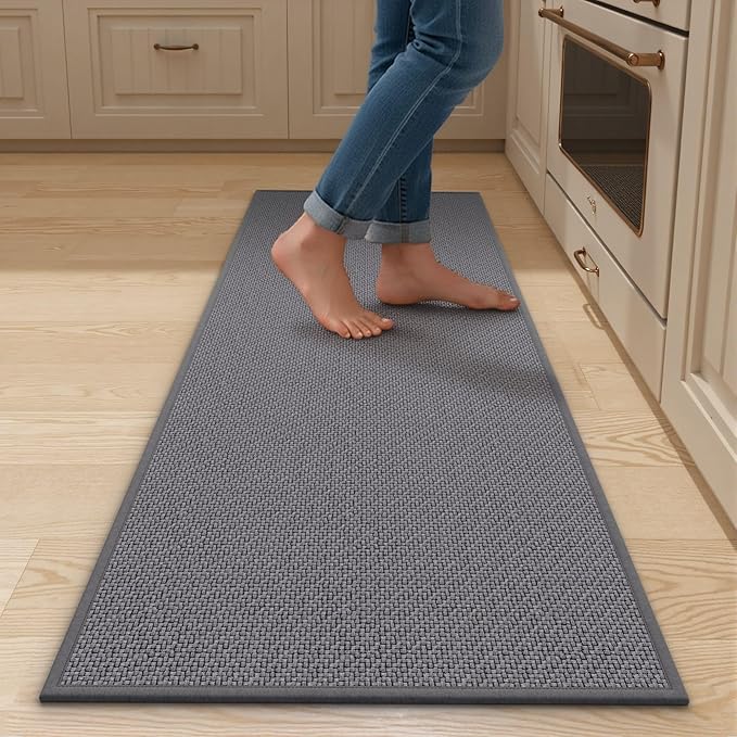 Kitchen Mats for Floor - Kitchen Rugs Non Slip Washable 20"x47", Grey