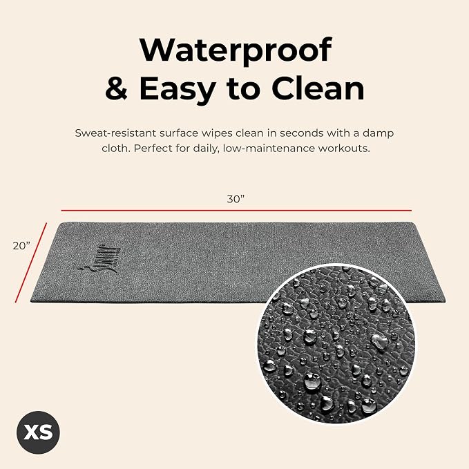 Sunny Health & Fitness Equipment Mat – Multiple Size Options – Non-Slip Floor Protection Pad for Treadmill, Bike, Elliptical, Yoga or Standing Desk and other Exercise Equipment