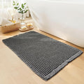 Waffle Bath Mat - Boho Bathroom Rugs Non Slip Washable, Super Absorbent & Quick Dry, Soft Bath Mat Farmhouse Bathroom Decor, 24'' x 36'', Dark Grey