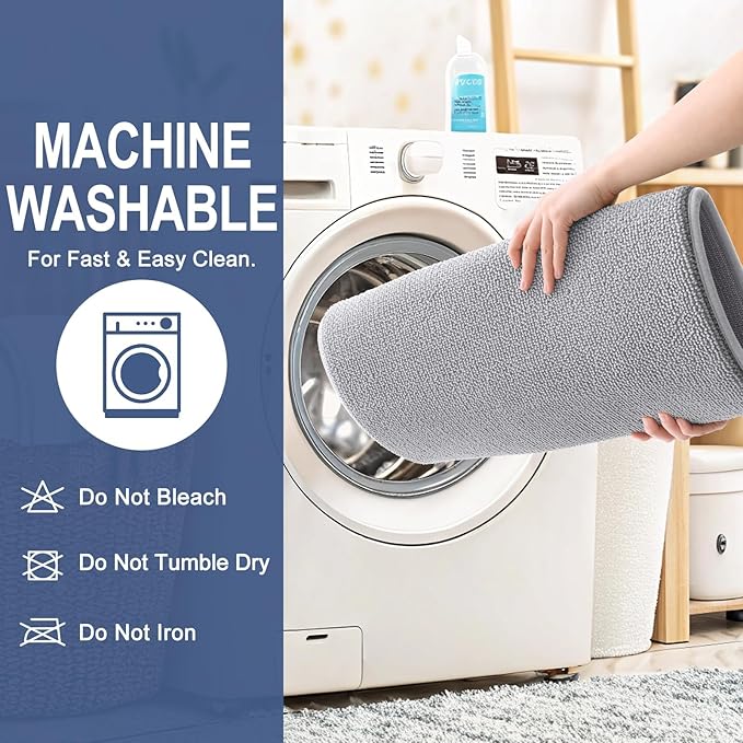 OLANLY Thick Memory Foam Bathroom Runner Rugs 59x24, Extra Soft Absorbent Long Bath Rug, Quick Dry, Machine Washable Bath Mats, Non-Slip Mat for Bathroom, Tub and Shower, Home Decor Accessories, Grey